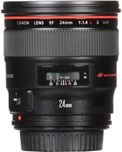 Canon EF 24mm f/1.4L II USM Lens | L-Series Wide-Angle Prime with Bright f/1.4 Aperture & Fast Autofocus | Great for Landscapes & Astrophotography (2750B002) + Adapter EF-EOS R + Bag + 64GB Card in Saudi Arabia