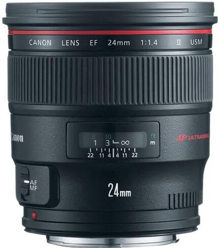 Canon EF 24mm f/1.4L II USM Lens | L-Series Wide-Angle Prime with Bright f/1.4 Aperture & Fast Autofocus | Great for Landscapes & Astrophotography (2750B002) + Adapter EF-EOS R + Bag + 64GB Card in Saudi Arabia