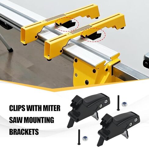 1 Set Clips with Miter Saw Mounting Brackets, Replacement for DW7231 Replacement for Heavy Duty Miter Saw Stand DW723 DWX723 DWX724 DW730 in Saudi Arabia