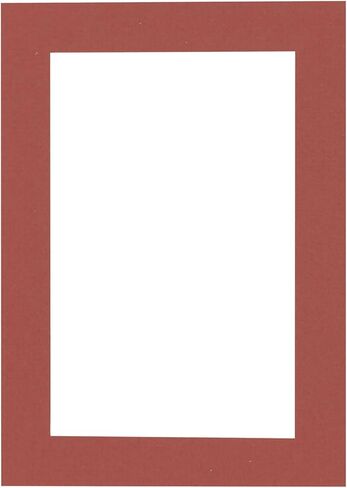 قطع مشطوف مقاس 20 × 27 للصور مقاس 16 × 23 - لوح مطفي مسبقًا باللون الأحمر الطوبي خالٍ من الأحماض مع لوح داعم وحقيبة بساط صور شفافة ذات ختم ذاتي - للصور والصور والتأطير - سمك 4 طبقات in Kuwait