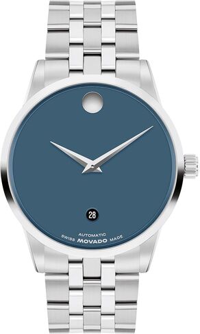 Movado Museum Classic Men's Automatic Watch, Stainless Steel Bracelet, Self-Winding Luxury Timepiece - Gift for Him - 40mm in Saudi Arabia