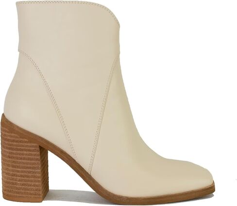 Women's Two-Tone Ankle Boots Western Boot Ankle Boots Cowboy Boots Pointed Toe Stacked Block Heel Boots in Saudi Arabia