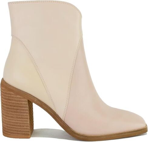 Women's Two-Tone Ankle Boots Western Boot Ankle Boots Cowboy Boots Pointed Toe Stacked Block Heel Boots in Saudi Arabia