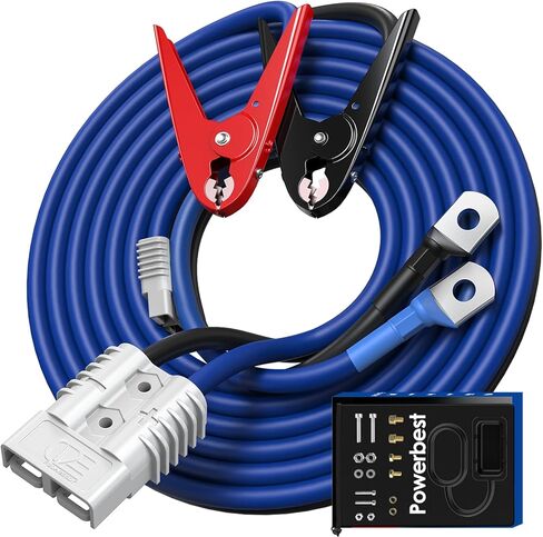 Heavy Duty Jumper Cables, 0 Gauge 30 Feet 1000Amp Automotive Booster Cables for 12V & 24V Cars, SUVs and Trucks, Jumper Cables Kit with Carry Bag (0AWG x 30Ft) in Saudi Arabia