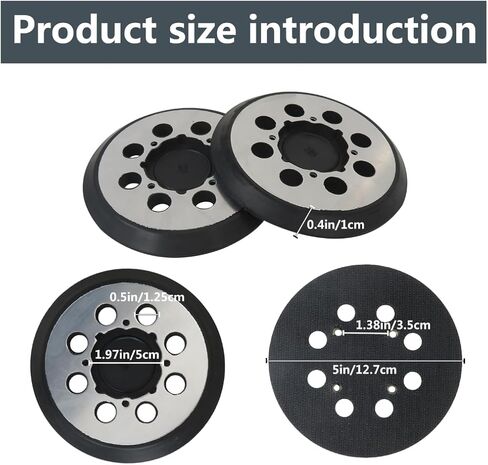 Upgraded Sander Pad for Dewalt, 2 Pack 5" 8 Hole Hook and Loop Replacement Orbital Metal Sander Pad for DeWalt DWE6420 6421K 6423 6423K DCWE210B Random Orbital Sander Part DWE64233 & N329079 in Saudi Arabia