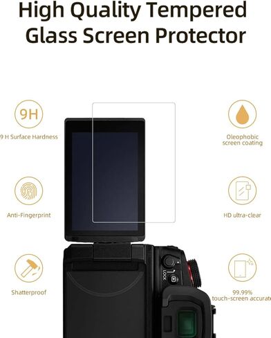 Screen Protector for Panasonic Lumix GH7 Mirrorless Camera, AR Ultra Clear Tempered Glass Screen Protector,Easy Installation,Anti-Scratch,HD Quality,(5 Pack) in Saudi Arabia