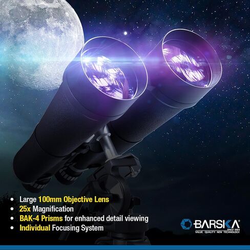 Barska Gladiator 25-125x80 Zoom Binoculars with Tripod Adaptor for Astronomy, Birding, Sports, Long Range Viewing, etc in Kuwait
