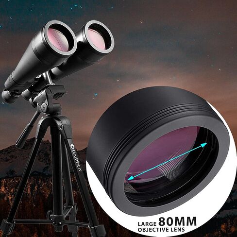 Barska Gladiator 25-125x80 Zoom Binoculars with Tripod Adaptor for Astronomy, Birding, Sports, Long Range Viewing, etc in Kuwait