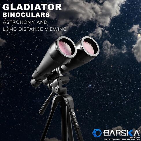 Barska Gladiator 25-125x80 Zoom Binoculars with Tripod Adaptor for Astronomy, Birding, Sports, Long Range Viewing, etc in Kuwait