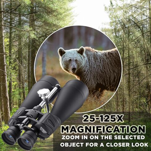 Barska Gladiator 25-125x80 Zoom Binoculars with Tripod Adaptor for Astronomy, Birding, Sports, Long Range Viewing, etc in Kuwait