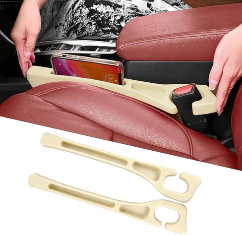 7F Car Seat Gap Filler, Organiser Between Seat and Centre Console, Universal Car Accessories, Fit SUV Truck Storage Black in Kuwait