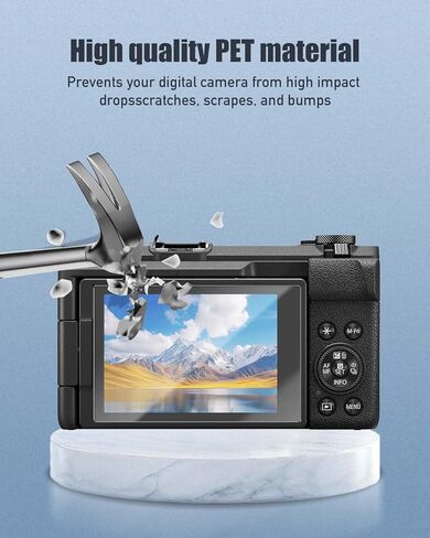 واقي شاشة مكون من 4 قطع لكاميرا Canon PowerShot V1-9H من الزجاج المقسى القوي لكاميرا Canon PowerShot V1 الرقمية، مضاد للخدش، خالٍ من الفقاعات، وضوح عالي الدقة in Kuwait