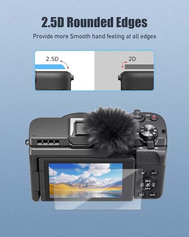 واقي شاشة مكون من 4 قطع لكاميرا Canon PowerShot V1-9H من الزجاج المقسى القوي لكاميرا Canon PowerShot V1 الرقمية، مضاد للخدش، خالٍ من الفقاعات، وضوح عالي الدقة in Kuwait