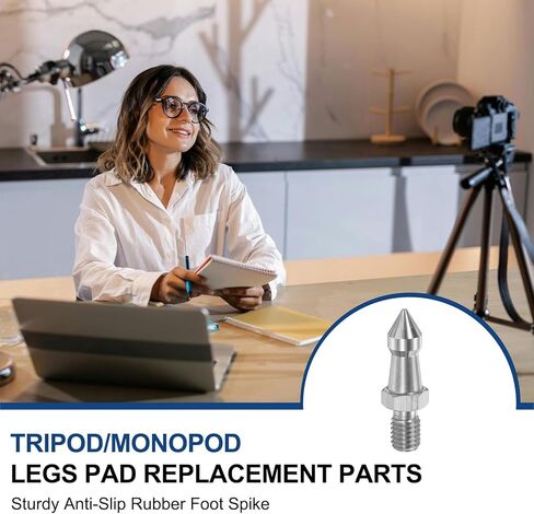 مسمار ثلاثي القوائم من PATIKIL M8، مسمار ثلاثي القوائم من الفولاذ المقاوم للصدأ للكاميرا (1.49 بوصة/38 مم) لقطع غيار ساق Monopod، فضي in Kuwait