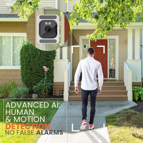 2K Window Security Camera, 3MP Indoor Home Monitoring, Wi-Fi 2.4GHz/5GHz, Full-Color Night Vision, Person Detection, 24/7 Recording in Saudi Arabia