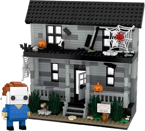 Halloween Figure Building Set, Pumpkin Ghost Witch Devil Horror Building Blocks Compatible with Lego for Adults, Home Decor Toy 530Pcs in Kuwait