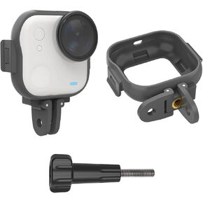 قفص كاميرا لملحقات Insta360 Go Ultra، حافظة واقية لإطار تمديد أفقي رأسي، مع خيط 1/4 بوصة للحامل ثلاثي القوائم، وعصا السيلفي، ومشبك حقيبة الظهر، ومشبك الدراجة in Kuwait
