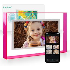 10.1" WiFi Digital Picture Frame - Black Smart Digital Photo Frame 1280x800P HD IPS Screen, 64GB+8GB Free Cloud Storage, Auto-Rotate Wall/Desk, Wedding, Share Photos Instantly via App in Kuwait