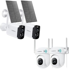 كاميرات مراقبة ZUMIMALL لاسلكية في الهواء الطلق، كاميرا 2K لأمن المنزل مع رؤية ليلية ملونة، واي فاي 2.4 جيجا هرتز، محادثة ثنائية الاتجاه، أضواء كاشفة وصفارة إنذار، IP66 مقاومة للطقس، متوافقة مع Alexa in Kuwait