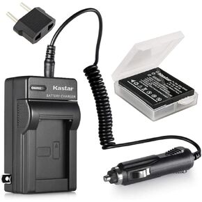 بطارية Kastar (X1) وشاحن سفر تيار متردد لكاميرات Leica BP-DC4 وBP-DC4-U وKodak LB-080 LB080 وLeica C-LUX1 وD-LUX2 وD-LUX3 وD-LUX4 وKodak PIXPRO SP1 وPIXPRO SP360 الرقمية in Kuwait