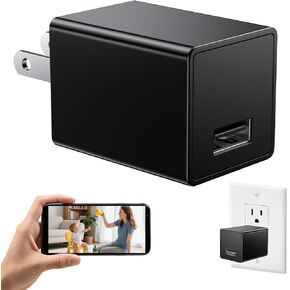 Hidden Spy Camera for Home Use, Mini Security Wireless WiFi Camera-USB Charger Camera - HD Nanny Cam,Indoor Nanny Cam for Baby, Pets, Motion Detection Alert in Kuwait
