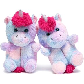 Bashful Teddy Bear Plush Slippers for Women,Pig Slippers,Cozy Plush Animal Slipper with Face-Pawing Shy Design,Non-Slip Fuzzy Winter Indoor House Shoes, Birthday Christmas Gift Ideas (US Sizes 9-12) in Saudi Arabia