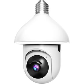 كاميرا مراقبة بمصباح كهربائي - 2.4 جيجا هرتز واي فاي 1080 بكسل كاميرات مراقبة لاسلكية داخلية وخارجية وكشف الحركة والتنبيه، محادثة ثنائية الاتجاه، رؤية ليلية ملونة، يمكن استخدامها كمصباح شارع in Kuwait