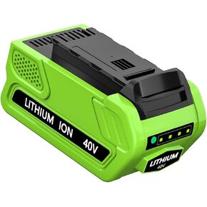 بطارية ليثيوم 40 فولت 6000 مللي أمبير في الساعة بديلة لبطارية Greenworks 40V 6.0Ah متوافقة مع أداة Greenworks 40V وشاحن، حزمة واحدة in Kuwait