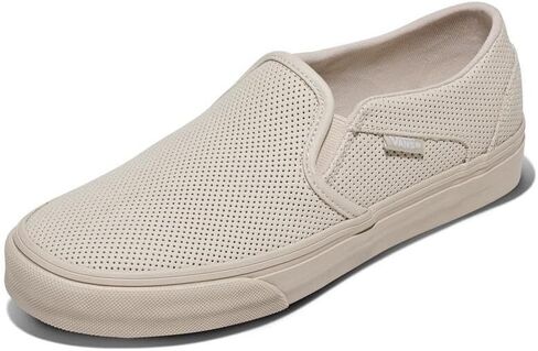 Vans Women's Asher Slip-On Shoe | Casual Sneakers for Walking, Fashion & Everyday Wear, Suede/Chipmunk/High Pile Fleece, 9 in Saudi Arabia