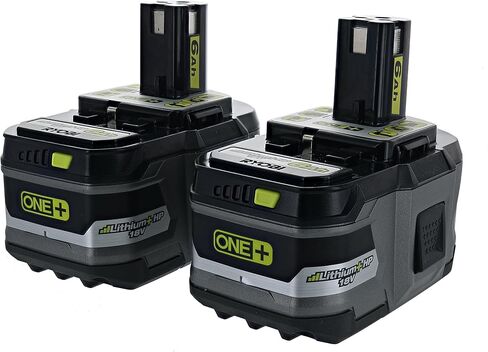Ryobi P164: عبوتان من بطاريات ليثيوم أيون P193 6.0 أمبير ساعة 18 فولت مع مقياس الوقود على متن الطائرة in Kuwait