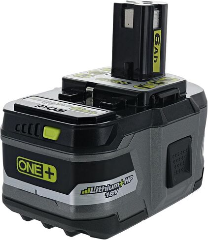 Ryobi P164: عبوتان من بطاريات ليثيوم أيون P193 6.0 أمبير ساعة 18 فولت مع مقياس الوقود على متن الطائرة in Kuwait