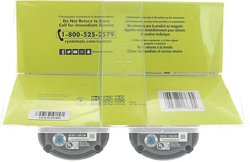 Ryobi P164: عبوتان من بطاريات ليثيوم أيون P193 6.0 أمبير ساعة 18 فولت مع مقياس الوقود على متن الطائرة in Kuwait