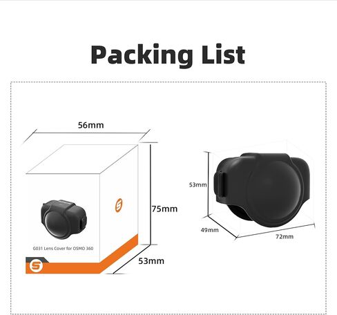 Camera Lens Protector Cover for OSMO 360, Anti-Scratch & Anti-Drop Lens Cap with Secure Clip-On Cap, Protective Case Cover for Travel & Storage in Saudi Arabia
