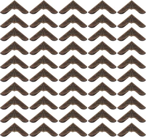 30mm Metal Book Corners,50pcs Photo Corners Book Corners Protector Retro Metal Decorative for Crafting Scrapbook Photo Album Book Binding,Dark Bronze in Saudi Arabia
