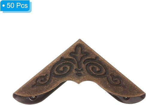 30mm Metal Book Corners,50pcs Photo Corners Book Corners Protector Retro Metal Decorative for Crafting Scrapbook Photo Album Book Binding,Dark Bronze in Saudi Arabia