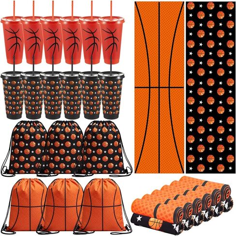 36 Pcs Soccer Birthday Party Decorations, Soccer Party Favors Bulk Gift Include 24 oz Water Bottle Drawstring Bags Cooling Towels for Team Gifts Sport Events Birthday Supplies in Saudi Arabia
