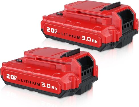 2Pack 3.0Ah Lithium-ion Replacement for Porter Cable 20V Battery Compatible with Porter Cable Battery 20V Lithium Battery PCC680L PCC682L PCC685L PCC685LP in Saudi Arabia