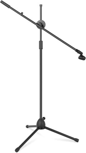 Flexible Stage Microphone Stand Tripod Floor Standing Microphone Stand Stand Up to 190cm Black in Saudi Arabia