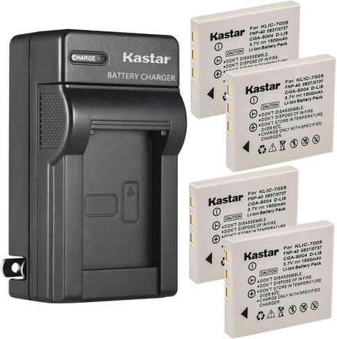 بطارية بديلة من 3 قطع من Kastar وشاحن حائط تيار متردد لهاتف Samsung SLB-0737، وشاحن Samsung SBC-L5، وSamsung Digimax NV7، وDigimax i5، وDigimax i6، وDigimax i50 MP3، وDigimax i70، وكاميرات Digimax NV5 in Kuwait