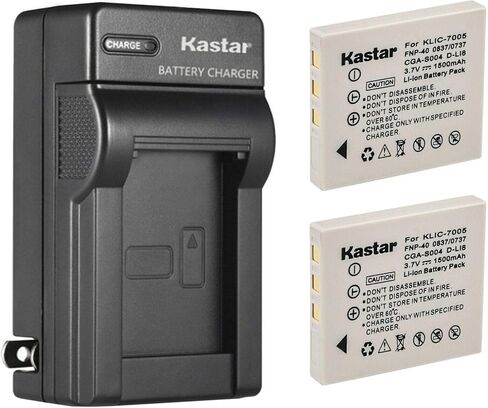 بطارية بديلة من 3 قطع من Kastar وشاحن حائط تيار متردد لهاتف Samsung SLB-0737، وشاحن Samsung SBC-L5، وSamsung Digimax NV7، وDigimax i5، وDigimax i6، وDigimax i50 MP3، وDigimax i70، وكاميرات Digimax NV5 in Kuwait