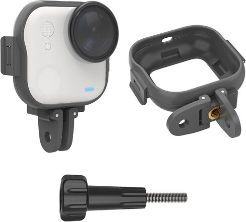 Camera Cage for Insta360 Go Ultra Accessories, Vertical Horizontal Extension Frame Adapter Mount Protective Case, with 1/4" Thread for Tripod, Selfie Stick, Backpack Clip, Bicycle Clamp in Saudi Arabia