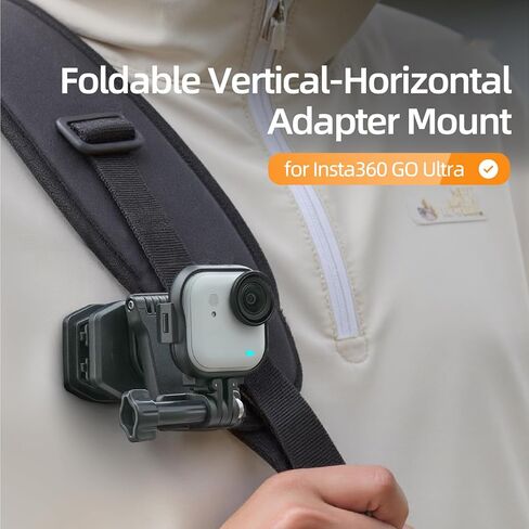 Camera Cage for Insta360 Go Ultra Accessories, Vertical Horizontal Extension Frame Adapter Mount Protective Case, with 1/4" Thread for Tripod, Selfie Stick, Backpack Clip, Bicycle Clamp in Saudi Arabia