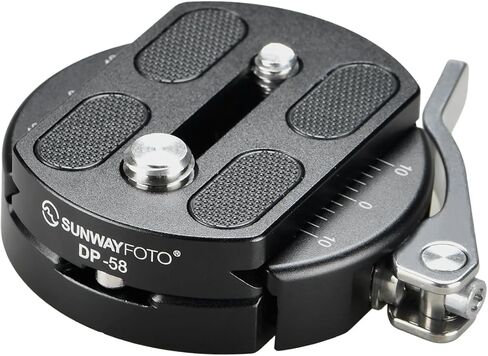 SUNWAY مشبك سويسري أركا دائري 58 مم، مشبك QR للرافعة لرأس الحامل ثلاثي القوائم in Kuwait