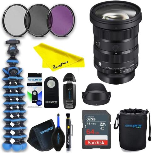 Sigma 24-70mm f/2.8 DG DN II Art Lens for Sony E Plus Buzz Photo Pro Bundle in Saudi Arabia
