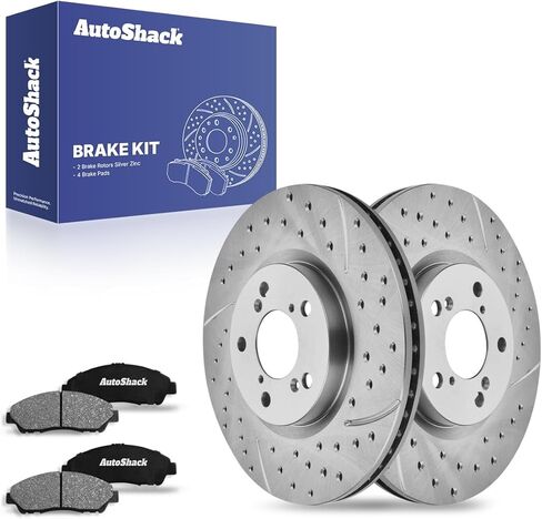 AutoShack Coated Brake Rotors Front Brake Rotor Replacement Kit with Performance Ceramic Brake Pads for 2009-2015 Honda Pilot 2007-2013 Acura MDX 2010-2013 ZDX 2014-2020 RLX AWD ArmorStop BRK010333380 in Saudi Arabia