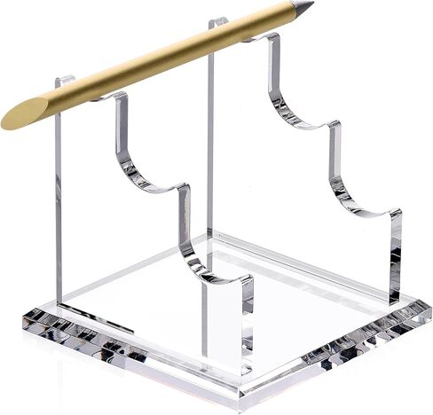 SANRUI Acrylic Pen Holder Desktop Display, Vertical Fountain Pen Pencil Stand Ballpoint Showholder, Clear Makeup Brush Rack, Paintbrush Drying Support Organizer Desk for Exhibitions,Office,Store Use in Kuwait