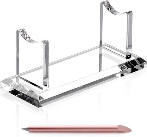 SANRUI Acrylic Pen Holder Desktop Display, Vertical Fountain Pen Pencil Stand Ballpoint Showholder, Clear Makeup Brush Rack, Paintbrush Drying Support Organizer Desk for Exhibitions,Office,Store Use in Kuwait