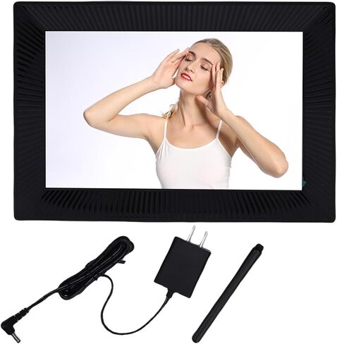 WALFRONT Digital Photo Frame WiFi Electronic HD Touch Screen Picture Frame with 32GB Memory 1280x800 Instantly Share Photos Videos (US Plug) in Saudi Arabia