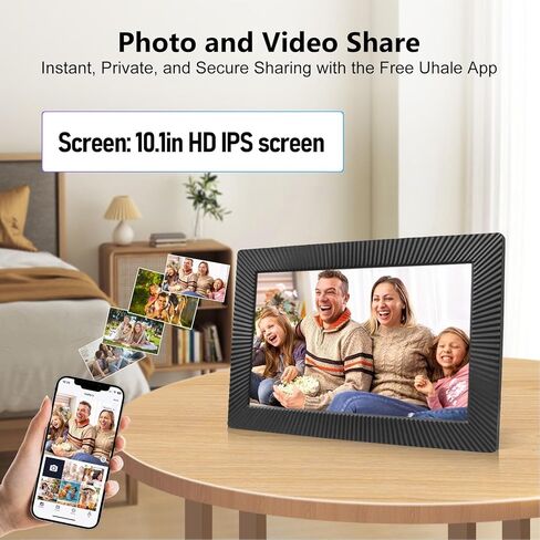 WALFRONT Digital Photo Frame WiFi Electronic HD Touch Screen Picture Frame with 32GB Memory 1280x800 Instantly Share Photos Videos (US Plug) in Saudi Arabia
