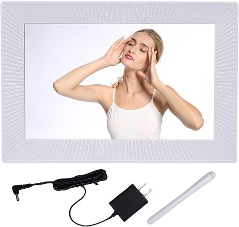 WALFRONT 10.1in Digital Picture Frame 32GB Memory Photo Frame WiFi HD Touch Screen Share Pictures Videos Instantly (EU Plug) in Saudi Arabia